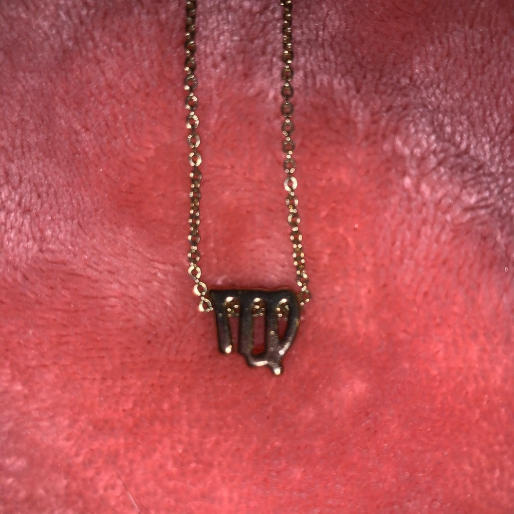 gold virgo necklace